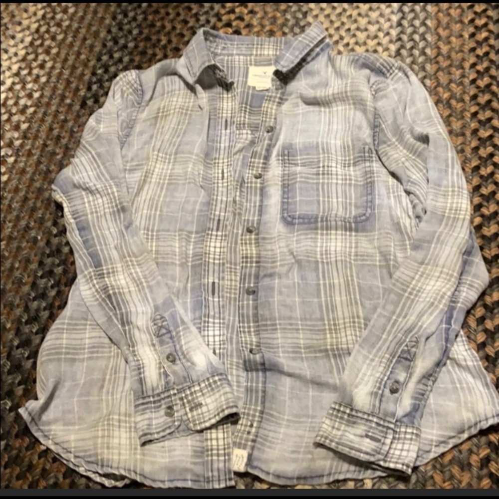 American Eagle boyfriend flannel sz small